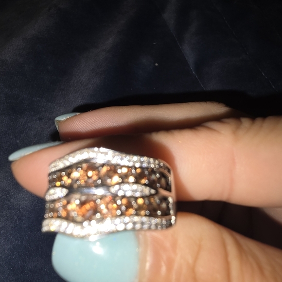 Sale Fine JewelryRING Size 9 Brown & White Details Wavy Retails $975! - Picture 8 of 10